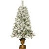 YOOCOZZ Christmas Tree Set, Pre-lit  Artificial Christmas Tree 4-Set, with Garland, Wreath and Set of 2 Entrance Trees X-mas with LED Lights - 2 of 4