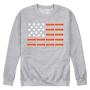 Men's - Instant Message - Hot Dog Flag Graphic Fleece Sweatshirt - 1 of 4
