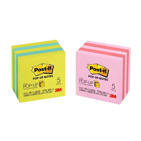 Post It 5pk 3 X 3 Pop Up Notes 100 Sheets Pad Color May Vary Target