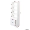 SKRAN Night Stand with Bookshelf and 2 Storage Drawers for Bedroom - White Particle Board and MDF, 18.70"L x 13.39"W x 58.11"H, Space-Saving Storage - 3 of 4