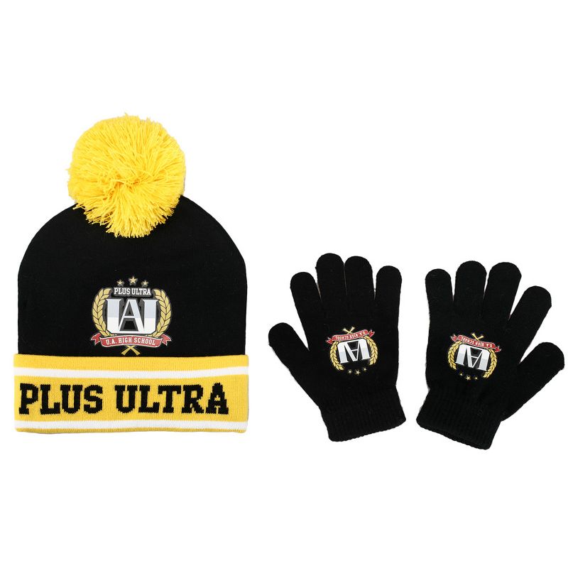 My Hero Academia Plus Ultra Knitted Cuff Hat and Gloves set for kids, 1 of 4