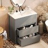 Christopher Knight Home Griffin Contemporary 30" Bathroom Vanity with Ceramic Sink and Full-Extension Drawers - 2 of 4
