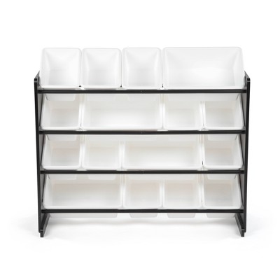 black and white toy storage