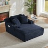 Dolonm Fully Compressed Sofa, Imitation Rabbit Plush Fabric, Deep Seat Armrest with 2 Cup Holders,Side with Magazine Pockets, No Installation - 3 of 4