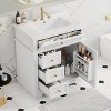 Christopher Knight Home Alonzo Modern 30" Bathroom Vanity with Ceramic Sink, One Shelf and Four Drawers - 2 of 4