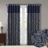 Vynxaria Curtain Pair (2-PK, 50" W x 95" L Each)Faux Silk Sheen, Oeko-Tex Certified, Machine Washable, Navy blue - 2 of 4