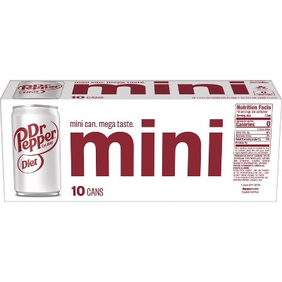 Diet Dr Pepper Soda - 10pk/7.5 fl oz Mini Cans_4