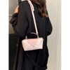 Hachikiko Blush Pink Mini Crossbody Bag - Lightweight Nylon Saddle Bag with Top Handle - 4 of 4