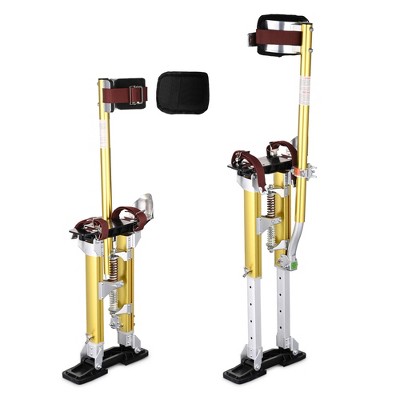 Yescom 16"-24" Drywall Stilts Adjustable Aluminum Painting Tool with Leg Pads Protect for Painter Taping Cleaning Costume Show Glory Yellow YES0540