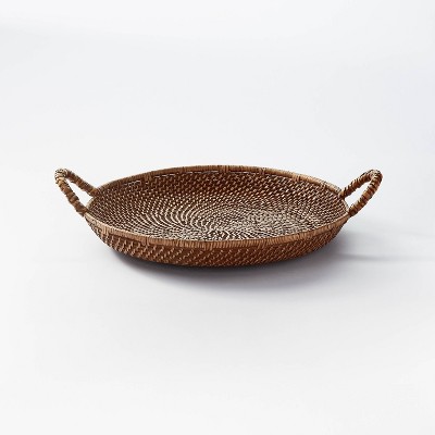 18" Rattan Woven Serving Tray with Handles - Threshold™ designed with Studio McGee