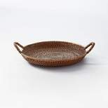 18" Rattan Woven Serving Tray with Handles - Threshold™ designed with Studio McGee