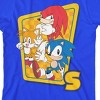 Sonic The Hedgehog Classic Character Group Frame Youth Royal Blue Crew Neck Short Sleeve T-shirt - 2 of 4