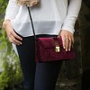 Pavilion Gift Company - Wine - Velvet  Crossbody Bag - Handbags - 2 of 4