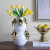 ChicFurnit Decorative Vases Elegant Flower Vase Jarron Florero Bird Decor Vase Tabletop Vase Modern Vase for Living Room, White, 9"*9"*14" - 4 of 4