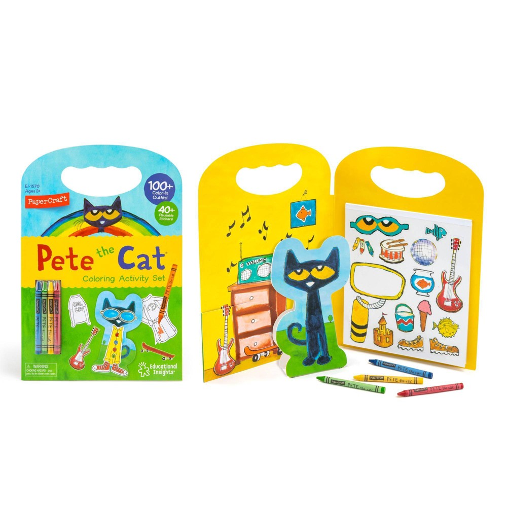 Photos - Educational Toy Educational Insights Papercraft Pete the Cat Coloring Activity Set 