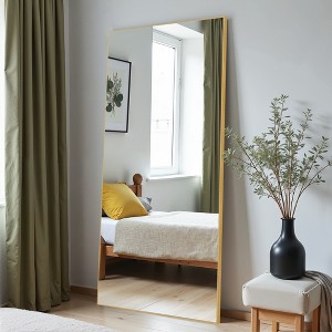 Spassway Metal Full Length Mirror Decorative Wall Mirror Accent Floor Mirror Modern Wall Decor for Living Room Bedroom Entryway - 1 of 4