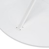 42.13'' Modern Cross Leg Round Dining Table, Occasional Table, Two Piece Removable Top, Matte Finish Iron Legs, Century Modern Circle Table, White - 4 of 4
