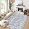 Faux Wool Machine Washable Foldable Printed Area Rug Modern Distressed Diamond Heart with Non Slip Design Stain Resistant Non Shedding Pet Friendly - 4 of 4