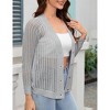 Clearlove Women's V Neck Button Down Knitwear Long Sleeve Soft Basic Knit Cardigan Sweater - 2 of 4