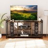 Costway 3-tier TV Stand for 55" TVs with 4 Open Shelves Heavy-duty Metal Frame for Bedroom - 4 of 4