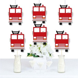Big Dot of Happiness Fired Up Fire Truck - Decorations DIY Firefighter Firetruck Baby Shower or Birthday Party Essentials - Set of 20 - 1 of 4