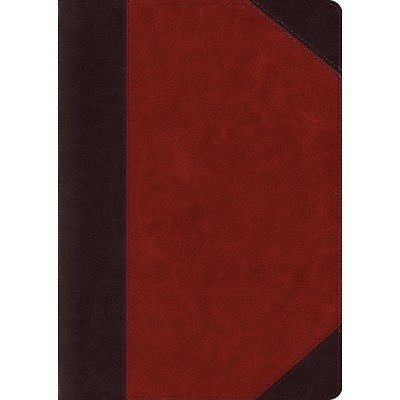 ESV Study Bible, Large Print (Trutone, Brown/Cordovan, Portfolio Design) - (Leather Bound)