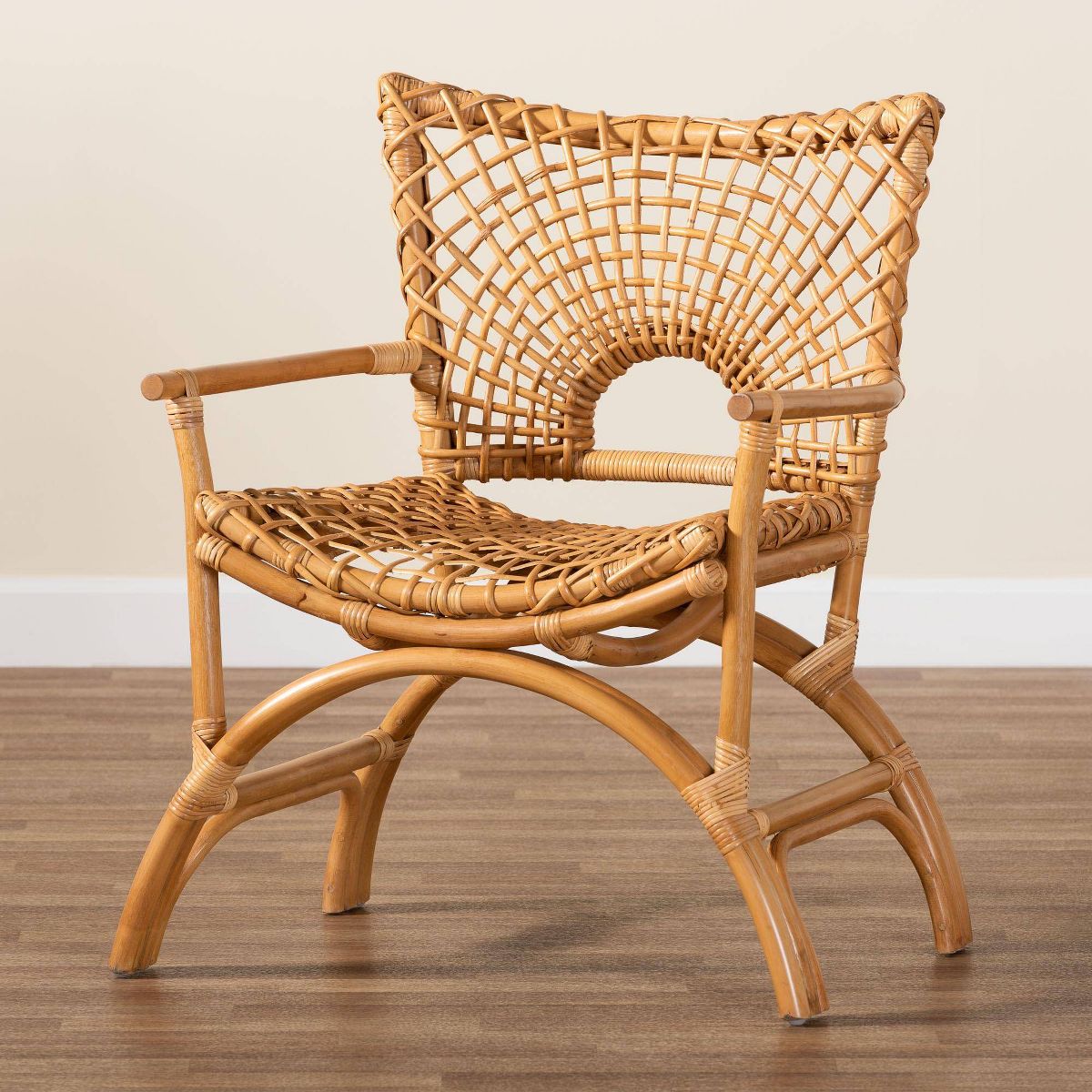 bali & pari Mamba Rattan Arm Chair Light Honey - thumbnail 2