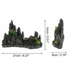Unique Bargains Aquarium Terrariums Mountain for Fish Tank Landscape Decoration Gray Green 5.51" Height 1pcs - 4 of 4