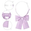 INSPIRE CHIC Women's Metallic Shiny Solid Color Square End Bow Ties - 3 of 4