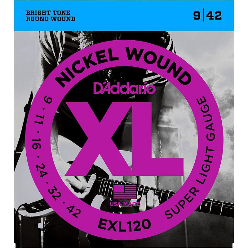 D'Addario EXL120 Nickel Super Light Electric Guitar Strings Single-Pack, 1 of 7
