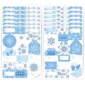 Snowflake Gift Tag Stickers - Blue Red Green - Printable at Printable  Planning for only 5.95