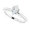 Pompeii3 1/3Ct Oval Lab Created Diamond Solitaire Engagement Ring 14k White Gold - 4 of 4