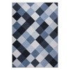 Machine Washable Plaid Checkered Design Non-Slip Rubberback Runner Rug Modern Abstract Geometric Print Carpet - 2 of 4