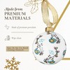 Kit Kemp by Spode Psycho Sprig Yellow Bauble Christmas Bauble, Handcrafted Porcelain Festive Keepsake, Personalized Holiday Collectible Ornament - 4 of 4