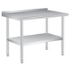 Stainless Steel Table 60x24 Inch - Heavy Duty Commercial Metal Table for Prep & Work with Backsplash & Adjustable Shelf, for Kitchen, Restaurant - 2 of 4