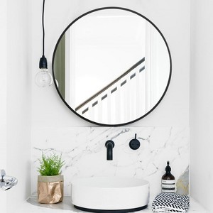 Dovelina Round Metal Framed  Wall Mirror Bathroom Vanity Mirror - 1 of 4