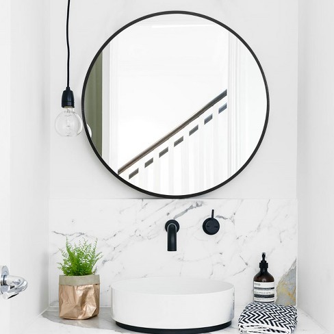 Dovelina Round Metal Framed  Wall Mirror Bathroom Vanity Mirror - image 1 of 4