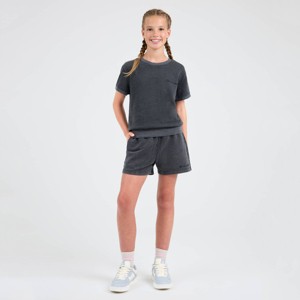 Champion Girls' Washed French Terry Shorts - 1 of 4