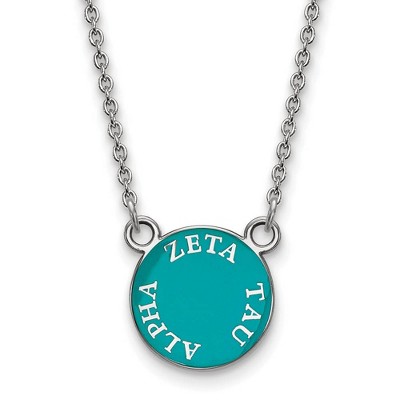 Black Bow Jewelry Sterling Silver Zeta Tau Alpha Greek Life Necklace 18 Inch
