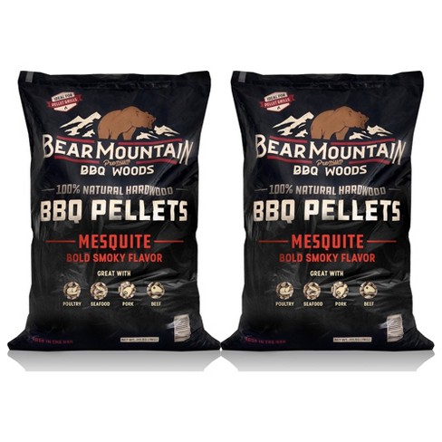 Bear Mountain BBQ Premium All Natural Mesquite Smoker Wood Chip Pellets for Outdoor Gas, Charcoal, and Electric Grills, 40 Pound (2 Pack) - image 1 of 4