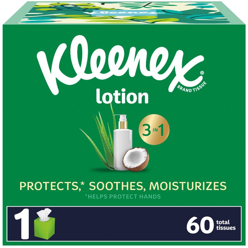 Kleenex Soothing Lotion 3-Ply Facial Tissue, 1 of 14