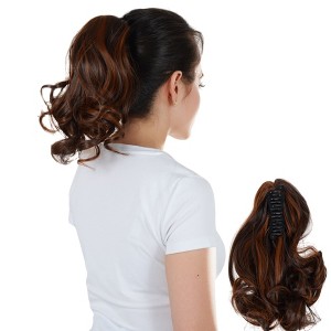 Alilang Claw Clip Curly Ponytail Extension 9 Inch Long Curly Wavy Hairpiece  Synthetic Clip-In Ponytail for Women Daily Wear - 1 of 4