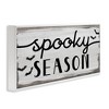 Stupell Industries Spooky Season Sign Black Bats Halloween Phrase Framed Giclee Art, White, 30" x 13" - 2 of 4