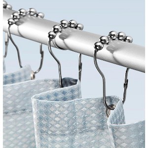 Home Mart Goods 12 Piece Set - Chrome Heavy Duty Gourd Shower Curtain Hooks Rings Rustproof Metal - 1 of 3