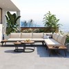 7 PCS Patio Rattan Sectional Sofa Set, Outdoor Conversation Sofa Set with Round Nesting Coffee Tables 4M -ModernLuxe - 2 of 4