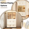 Portable Wardrobe Closet Storage Organizer for Clothes, Armoire Wardrobe Closet with Wheels for Bedroom, Office - 4 of 4