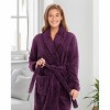 ADR Women's Plush Robe, Women's Plush Bathrobe, Fuzzy Pink Purple Comfy Robe Woman - 4 of 4