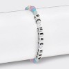 Little Words Project Be Here Now Beaded Bracelet - Blue/Pink - 2 of 4