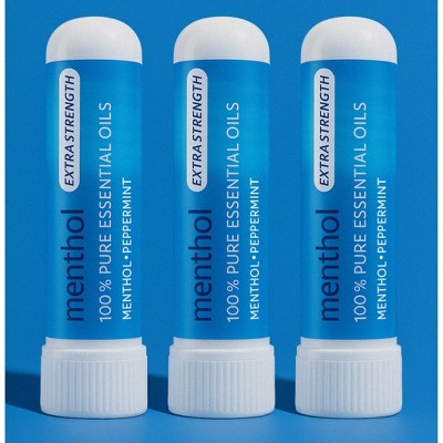 MOXĒ – Menthol Nasal Inhaler 3 Pack – 100% Pure Essential Oil & Menthol Nasal Stick – Powerful Cooling Relief – Made in USA