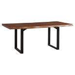 Hartwell Rustic Live Edge Wood and Metal Dining Table Brown - Inspire Q